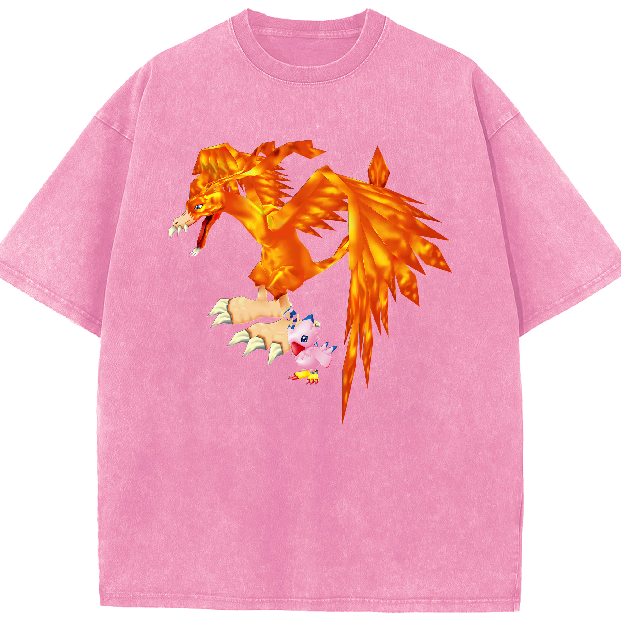 （画像用） Digimon デジタルモンスター/デジモン 綿100% ヴィンテージ風 半袖Tシャツ（フロントプリント）